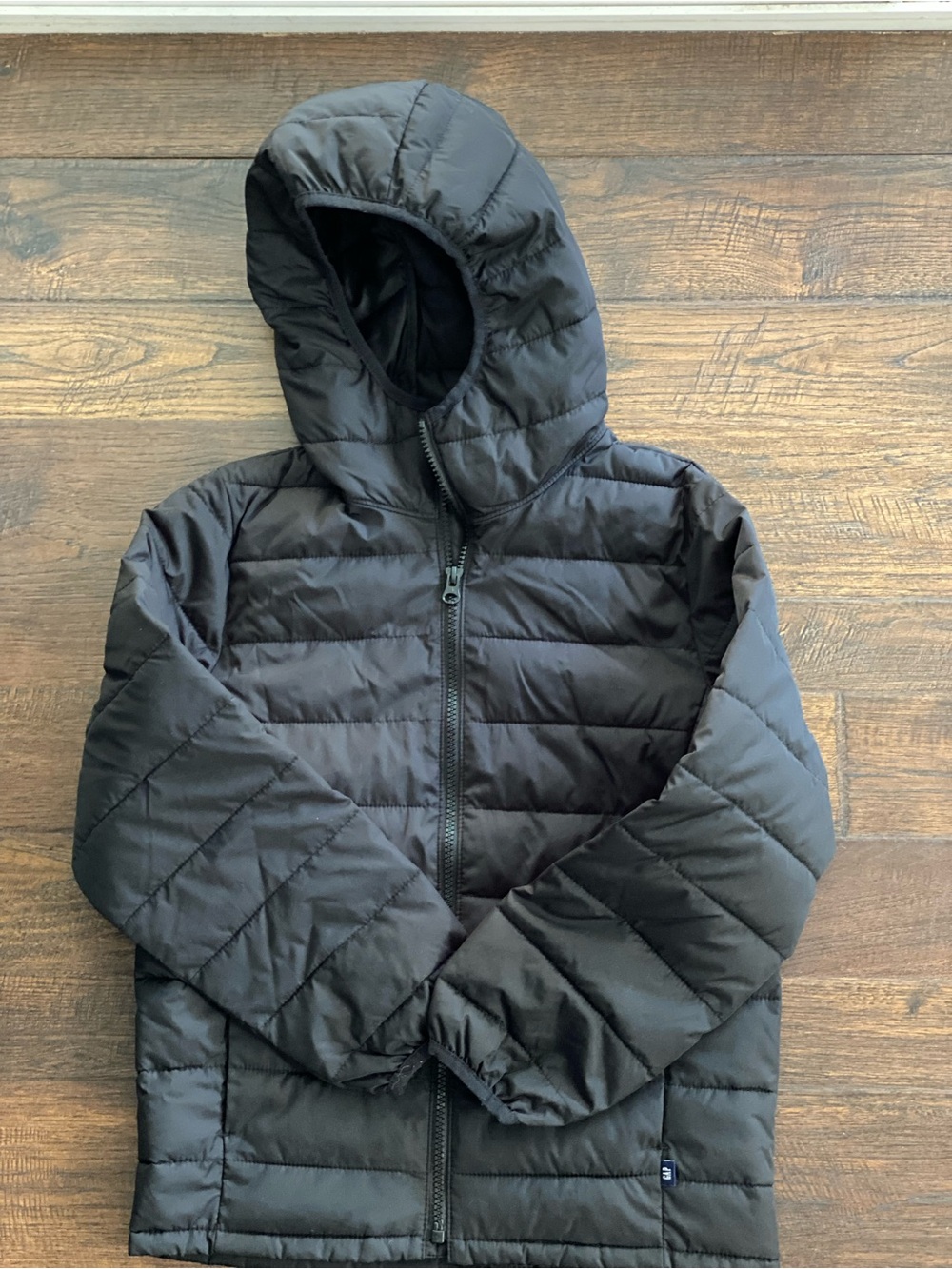 GAP Kids Black Puffer Hooded Jacket
